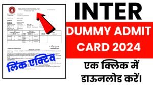 Bihar Board 12th Dummy Admit Card 2024